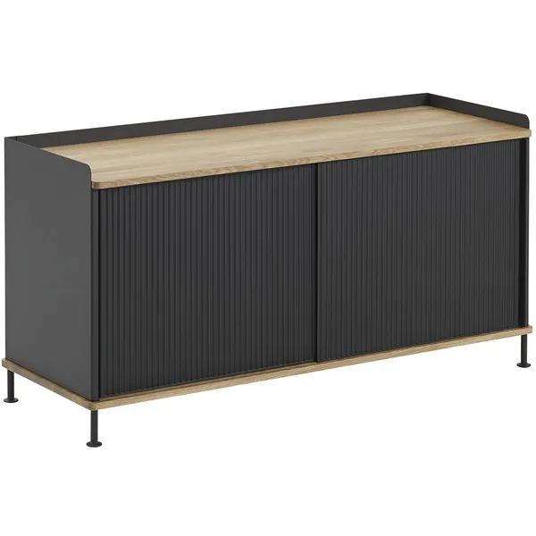 Enfold Skænk 45x124 cm Lakeret Eg / Antracitgrå