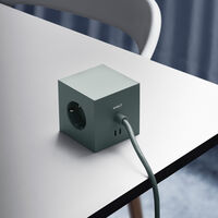 Square 1 Forlængerledning med USB-C / Magnet 18 m Egegrøn