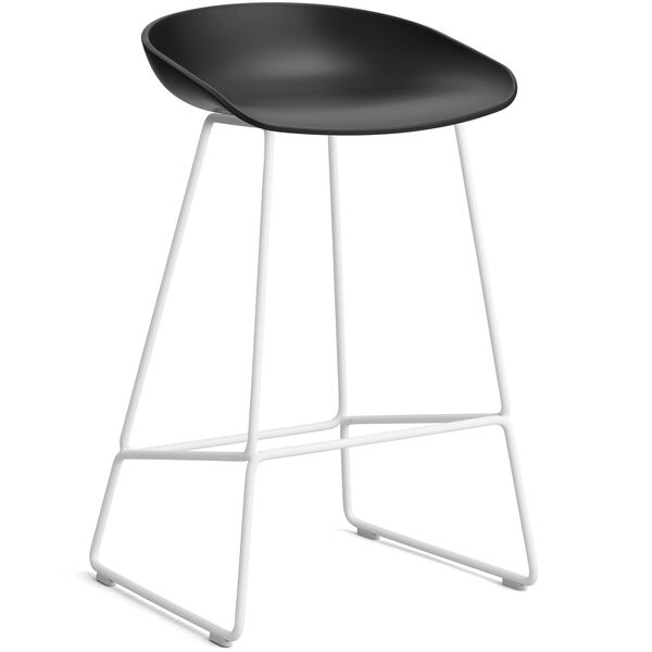 AAS 38 2.0 Barstol 65 cm Rostfritt Stål Vit / Svart