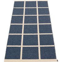 Criss Plastikmåtte Dark Blue / Cream 180x260 cm