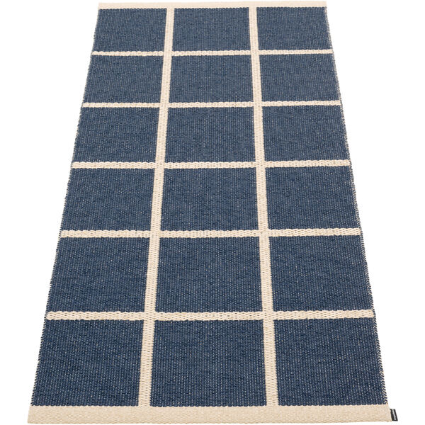 Criss Muovimatto Dark Blue / Cream 70x150 cm
