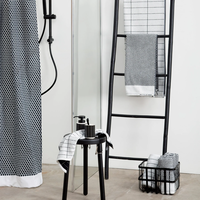 Grid Handduk 38x60 cm 2-pack Svart / Off-white