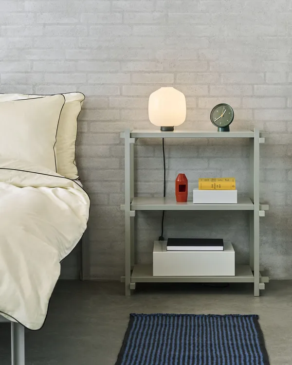 Woody Shelving 2.0 Column Low Smokey Grey Beech / Smokey Grey Steel