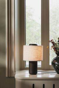 Bosco Bordlampe Mørkbeiset Eik / Beige