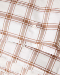 Checked Sengesett 220x220 + 50x60x2 cm Hvit / Fudge