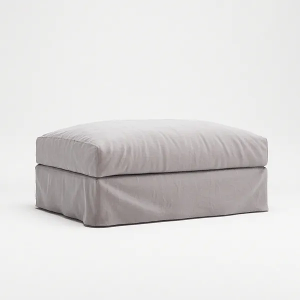 Klädsel Till Le Grand Air Fotpall Linne Misty Grey