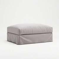 Klädsel Till Le Grand Air Fotpall Linne Misty Grey