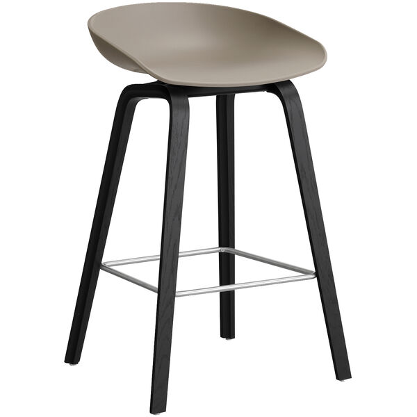 AAS 32 2.0 Barstol 65 cm Svartlackad Ek / Khaki