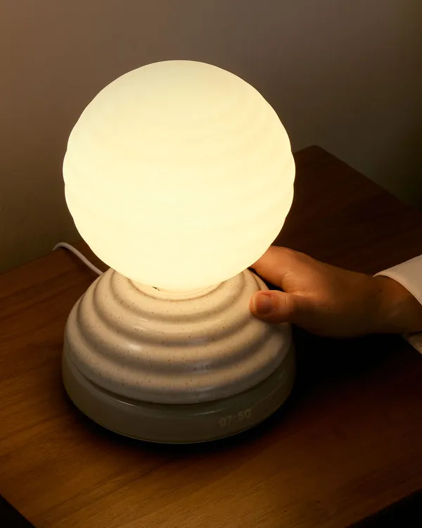 Wake Table Lamp Pebble White