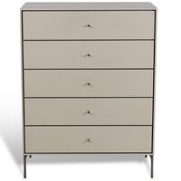 Volt Kommode 5 Skuffer Beige/Rustfrit Stål