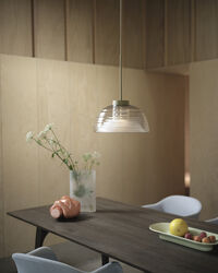 Ridge Vase Frostet Glas 35 cm Hvid