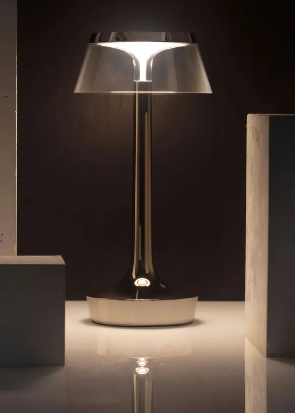 Bon Jour Unplugged Bordlampe Bærbar Sort Krom