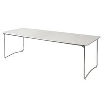 B31 Bord 92x230 cm Hvitlakkert Eik / Varmgalvanisert Stål