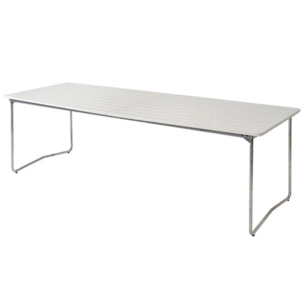 B31 Bord 92x230 cm Hvitlakkert Eik / Varmgalvanisert Stål