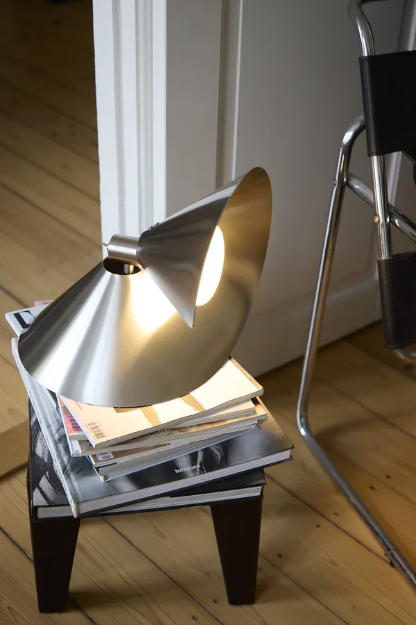 Peel Bordlampe Rustfrit Stål