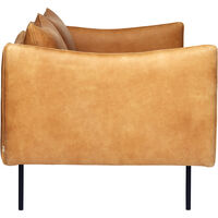 Tiki Sofa 2-Pers Sorte Ben / Læder Vintage Cognac