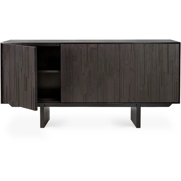 Teak Mosaik Skjenk Tre Dører