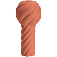 Twist Pillar Vase 34 cm Rød