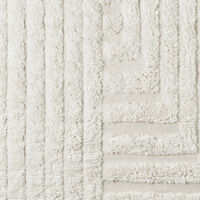 Shaggy Labyrinth Rug White