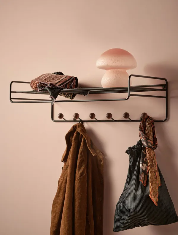 Bill Hatthylla 71 cm Svart / Walnut