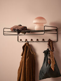 Bill Hatthylla 71 cm Svart / Walnut