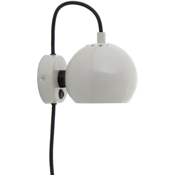 Ball Magnet Væglampe Glossy Pale Grey