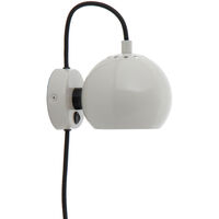 Ball Magnet Væglampe Glossy Pale Grey
