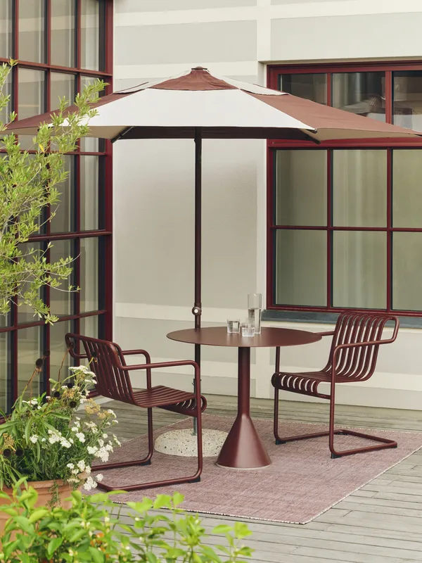 Terrazza Parasol Hexagon Off-white / Burgundy