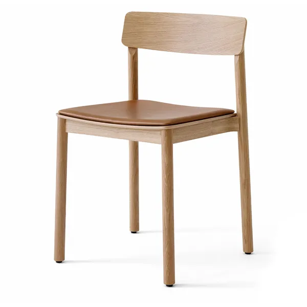 Betty TK3 Stol Cognacfarvet Noble Læder / Lakeret Eg