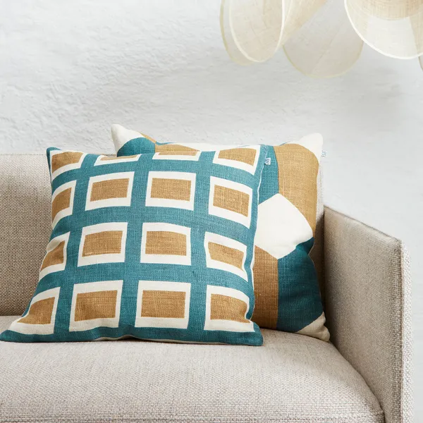 Hawa Cushion Cover 50x50 cm Tyynynpäällinen 50x50 cm Heaven Blue / Khaki