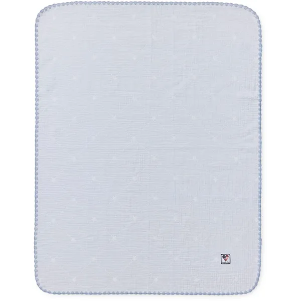 Baby Signature Star Plaid 70x75 cm Hvid / Blå