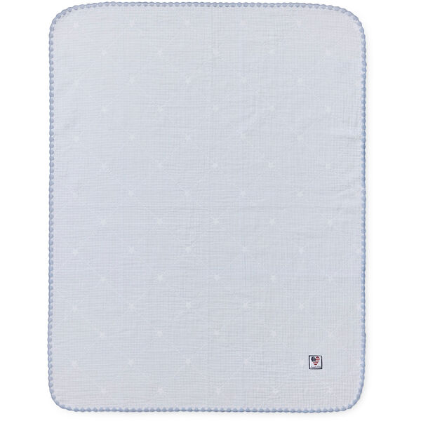 Baby Signature Star Plaid 70x75 cm Hvid / Blå