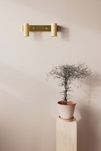 Hubble 2 Vegglampe Brushed Brass