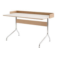 Pavilion AV17 Pöytä Mushroom / Oak / Chrome Leg