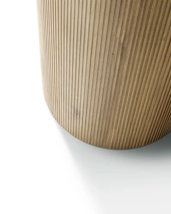 494 Cabin Table Ø130 cm Grey Marble / Light Oak