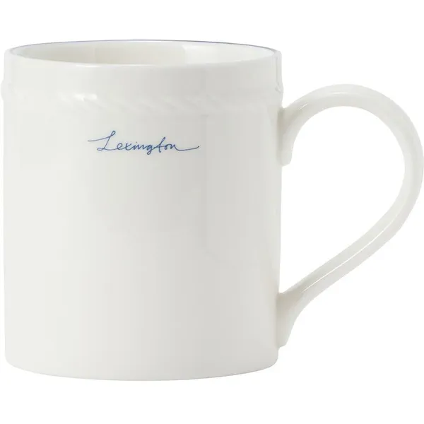 Lexington Porcelain Muki 8 cm Valkoinen / Tummansininen