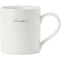 Lexington Porcelain Muki 8 cm Valkoinen / Tummansininen