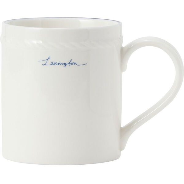 Lexington Porcelain Mugg 8 cm Vit / Mörkblå