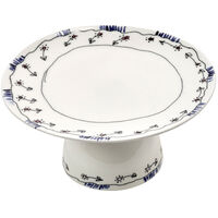 Midnight Flowers Cake Stand Small 20 cm Milk