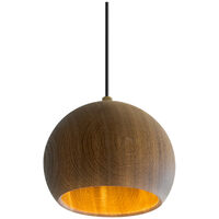 Lune Pendel Ø14 cm Røget Eg