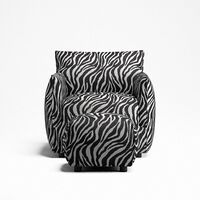 Le Petite Fåtölj Zebra Svart / Vit