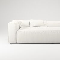 Grand 3-Sitssoffa Bouclétyg Steam White