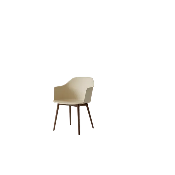 Rely HW76 Ruokatuoli Käsinojilla Beige Sand/Lakattu Pähkinä