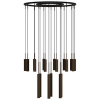 Tubulaire Lysekrone Bronzed 20 Pendler