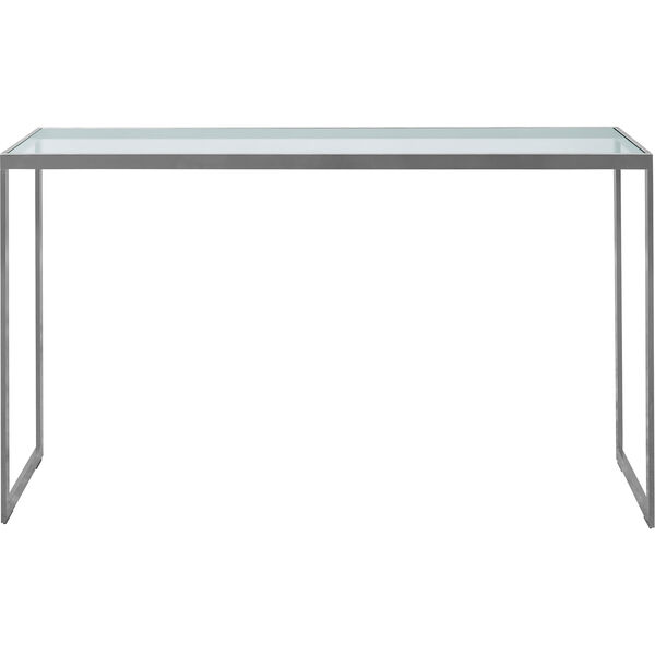 Square Konsolbord 122x36x70 cm Sølvgråt/Glas