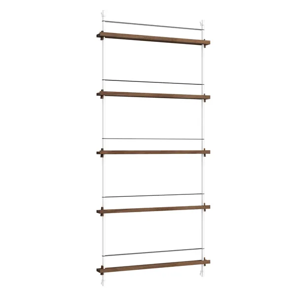 Magazine Hylla 85x188 cm Rökt Ek/Vit