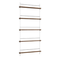 Magazine Hylla 85x188 cm Rökt Ek/Vit