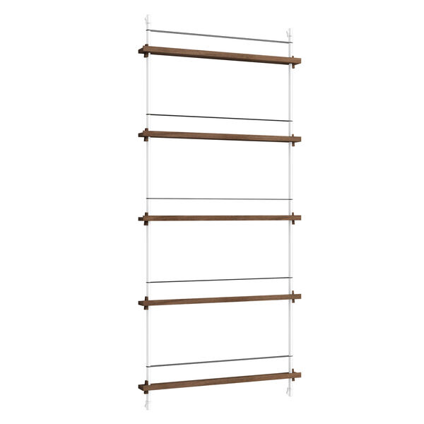 Magazine Hylle 85x188 cm Røkt Eik/Hvit