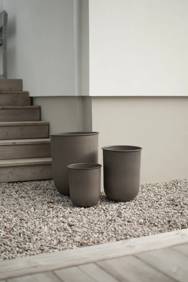 Out Stripe Krukke 3-pk Brun