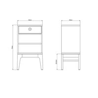 Höllviken Bedside Table Short Legs Light Grey